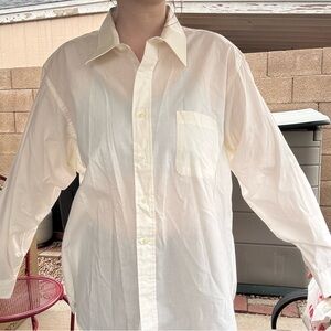 Harve Benard Cream Dress Shirt for Men